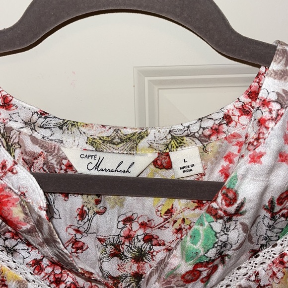 Woman’s Caffe Marrahesh NWT long sleeve button up blouse size Large - Picture 2 of 4